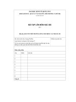 Đề tài GIS Bảo tồn môi trường sống cho động vật hoang dã