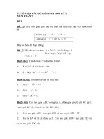 Tuyển tập đề thi học kì 2 toán 7