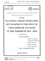 Planning credit operation development strategy in Vietcombank An Giang in the period of 2013-2018