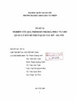 Nghiên cứu quá trình đô thị hoá phục vụ cho quản lý đất đô thị ở quận Tây Hồ-Hà Nội