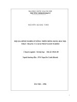 Hộ gia đình nghèo ở nông thôn đồng bằng Bắc Bộ Thực trạng và giải pháp giảm nghèo