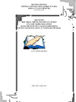 BÀI GIẢNG HỌC PHẦN: NHỮNG NGUYÊN LÝ CÕ BẢN CỦA CHỦ NGHĨA MÁCLÊNIN