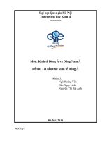 Chuyên đề tái cấu trúc kinh tế đông á