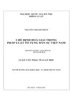 Chế định hòa giải trong pháp luật tố tụng dân sự Việt Nam