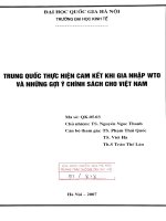 Trung Quốc thực hiện cam kết khi ra nhập WTO và những gợi ý chính sách cho Việt Nam.PDF