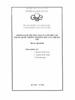 Chính sách thương mại của Mỹ đối với Trung Quốc trong thập kỷ đầu của thế kỷ XXI
