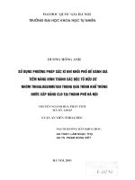Sử dụng phương pháp sắc kí khí khối phổ để đánh giá tiềm năng hình thành các độc tố hữu cơ nhóm trihalogenmetan trong quá trình khử trùng nước cấp bằng clo tại thành phố Hà Nội
