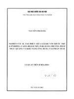 Nghiên cứu sự tạo phức giữa sắt (III) với thuốc thử 4-(Pyridyl-2-azo)-Rezocxin(Par) bằng phương pháp trắc quang và khả năng ứng dụng vào phân tích