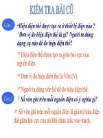 Bài giảng Hiệu điện thế giữa hai đầu dụng cụ dùng điện