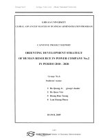 Orienting development strategy of human resource in power company No.2 in perido 2010 - 2020