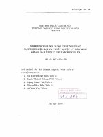 Nghiên cứu ứng dụng phương pháp dạy học hiện đại và thiết bị vật lý vào việc giảng dạy vật lý ở khối chuyên lý