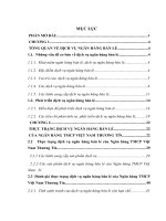 Phát triển dịch vụ ngân hàng bán lẻ tại Ngân hàngTMCP Việt Nam Thương Tín