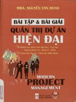 Bài tập - bài giải quản trị dự án hiện đại