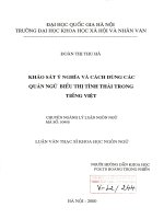Khảo sát ý nghĩa và cách dùng các quán ngữ biểu thị tình thái trong tiếng Việt