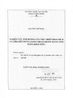 Nghiên cứu ảnh hưởng của việc triển khai dịch vụ GPRS đến dung lượng thoại trong mạng GSM đang khai thác