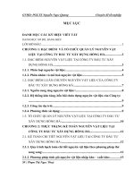 Hoàn thiện kế toán nguyên vật liệu tại Công ty Đầu tư Xây dựng Hồng Hà