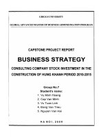 Consulting company stock investment in the construction of Hung Khanh period 2010-2015