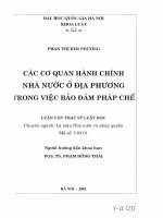 Các cơ quan hành chính nhà nước ở địa phương trong việc bảo đảm pháp chế