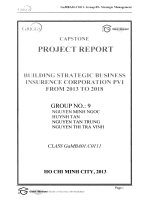 Building strategic business Insurance Corporation PVI from 2013 to 2018