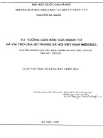 Tư tưởng dân bản của Mạnh Tử và vai trò của nó trong xã hội Việt Nam