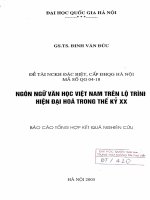 Ngôn ngữ văn học Việt Nam trên lộ trình hiện đại hóa trong thế kỷ XX