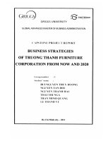 Business strategies of Truong Thanh Furniture Corporation from now and 2020