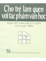 Cho trẻ làm quen với tác phẩm văn học  một số vấn đề lý luận và thực tiễn