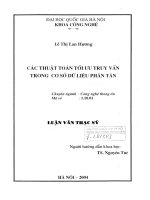 Các thuật toán tối ưu truy vấn trong cơ sở dữ liệu phân tán