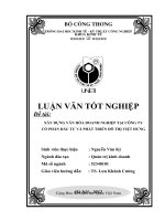 Xây dựng văn hóa doanh nghiệp tại Công ty cổ phần đầu tư và phát triển đô thị Việt Hưng