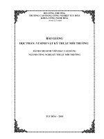 BÀI GIẢNG HỌC PHẦN: VI SINH VẬT KỸ THUẬT MÔI TRƯỜNG