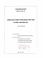 Chính sách kinh tế đối ngoại Việt Nam từ năm 1986 đến nay