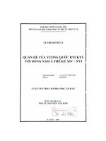 Quan hệ của vương quốc Ryukyu với Đông Nam Á thế kỷ XIV - XVI