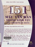 151 mẫu văn bản trong lĩnh vực tài chính ngân hàng