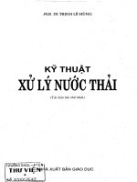 GIÁO TRÌNH KỸ THUẬT XỬ LÝ NƯỚC THẢI PGS TS TRỊNH LÊ HÙNG