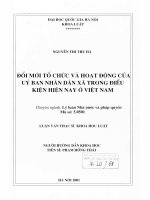 Đổi mới tổ chức và hoạt động của Uỷ ban nhân dân xã trong điều kiện hiện nay ở Việt Nam