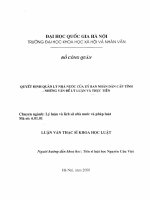 Quyết định quản lý Nhà nước của Uỷ ban nhân dân cấp tỉnh - những vấn đề lý luận và thực tiễn