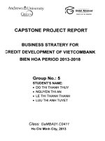 Business strategy for credit development of VietcomBank Bien Hoa period 2013-2018