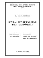 Bệnh án điện tử ứng dụng điện toán đám mây