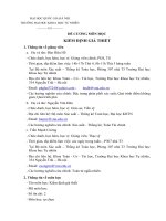 ĐỀ CƯƠNG MÔN HỌC KIỂM ĐỊNH GIẢ THIẾT