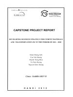 Developing business strategy for Cement Materials and Transportation JSC in the period of 2012-2020