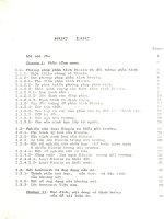 Đóng góp vào việc nghiên cứu phương pháp phân tích Dioxin và khả năng hấp phụ Dioxin trong nước bằng sét Bentonit Di linh