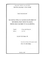 Xây dựng công cụ tạo bài giảng điện tử mô phỏng phần mềm ứng dụng trong đào tạo điện tử (E-Learning)