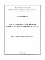 Một số vấn đề pháp lý về sự điều hành của Chính phủ đối với Chính quyền địa phương