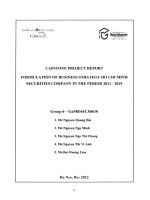 Formulation of business strategy Ho Chi Minh Securities Company in the period 2011-2015