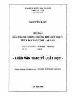 Đấu tranh phòng chống tội giết người trên địa bàn tỉnh DAKLAK