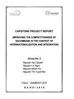 Improving the competitiveness of Sacombank in the context of internationalization and integration