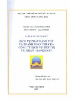 Dịch vụ phát hành thẻ và thanh toán thẻ của công ty dịch vụ tiếp thị tài ngânBANKMART