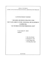Building business strategy for Viet nam agriculture and rural development (AGRIBANK) - Hanoi branch for period 2012-2015