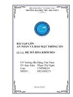 HỆ MÃ HÓA KHỐI DES