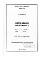 Đối tượng chứng minh trong tố tụng hình sự